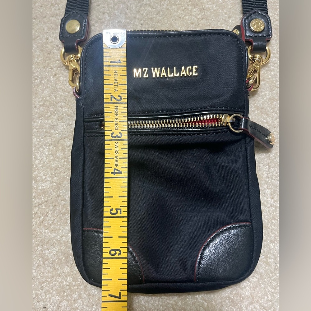 MZ Wallace Black Crossbody Bag with Gold Accents - Picture 7 of 8
